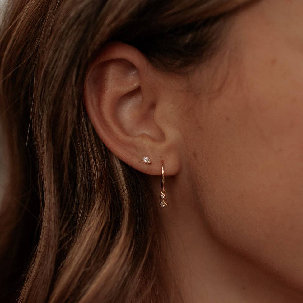 Mauve Jewelry Co. - Zoe Marquise Diamond Flat Back Studs