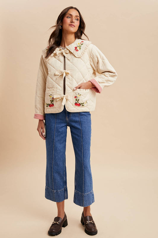 In Loom - QUILTED CORDUROY EMBROIDERED JACKET
