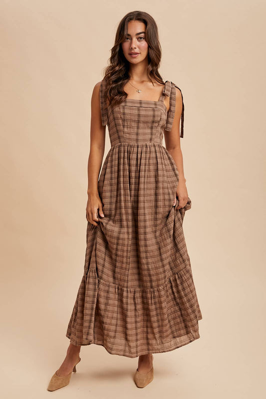 In Loom - TARTAN COTTON MAXI DRESS