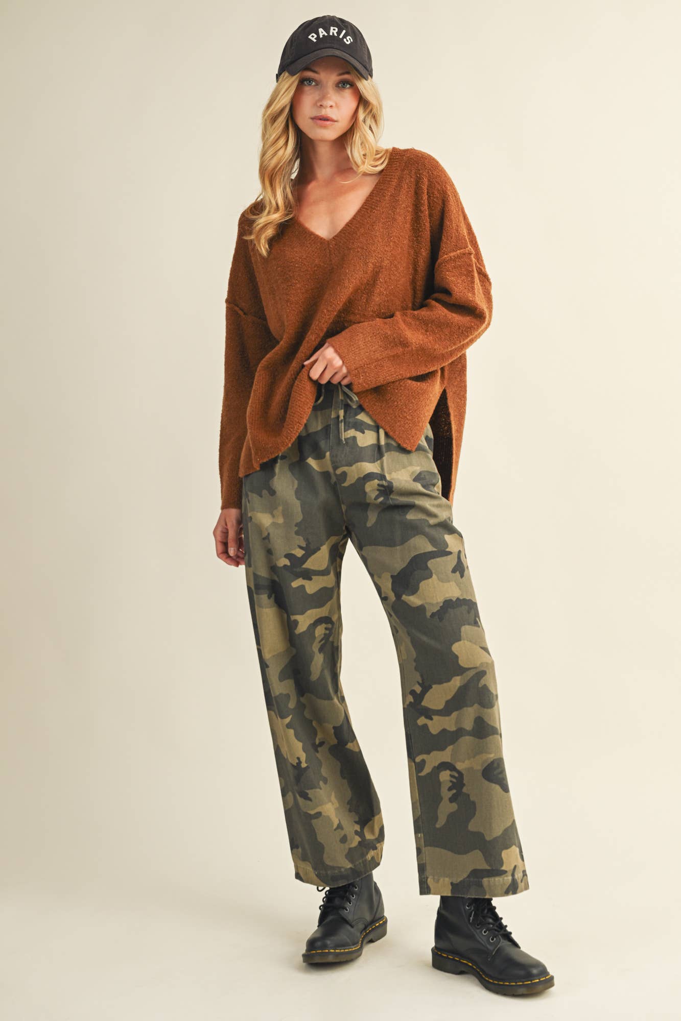 Mustard Seed - FRONT TIE CAMO PANTS
