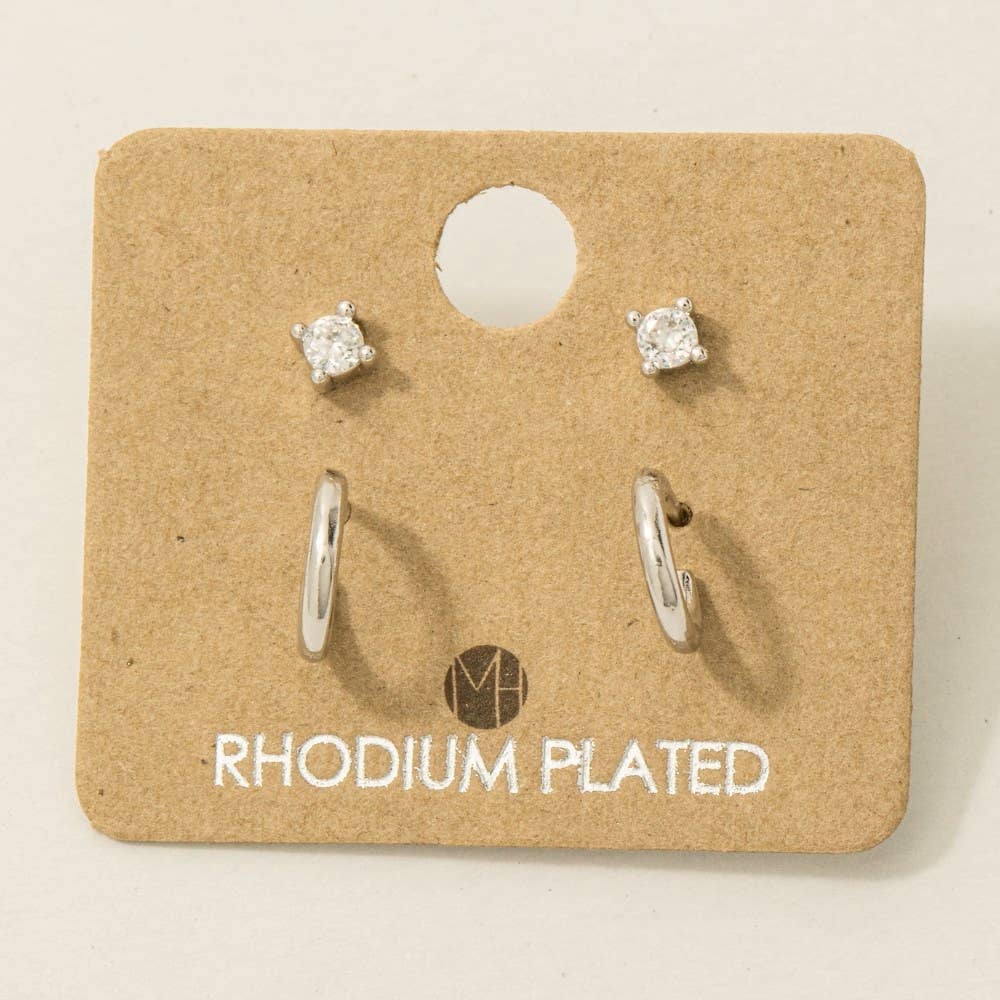 Fame Accessories - Mini Four Piece Post Stud Earrings