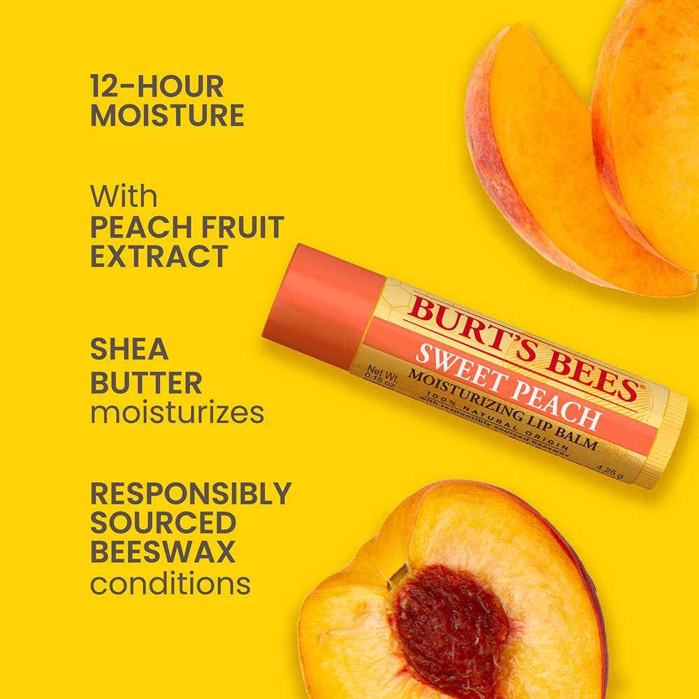 Burt's Bees - Sweet Peach Moisturizing Lip Balm With Beeswax