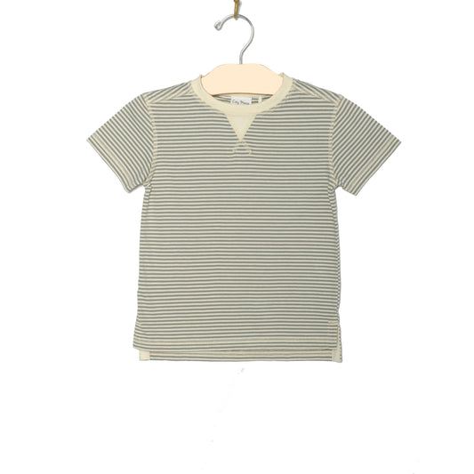 City Mouse Studio - Whistle Patch Tee- Steel Stripe