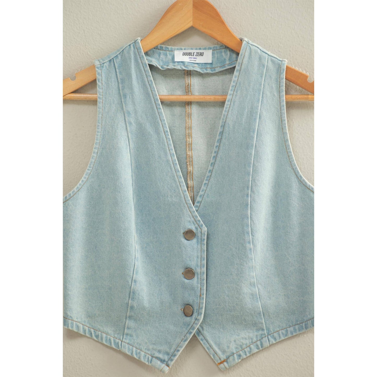 HYFVE - Trendy V-Neck Sleeveless Denim Vest