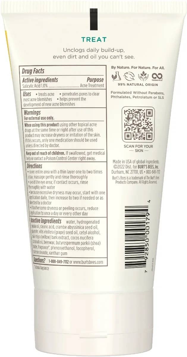 Burt's Bees - Natural Acne Solutions Deep Cleansing Scrub-Salicylic Acid