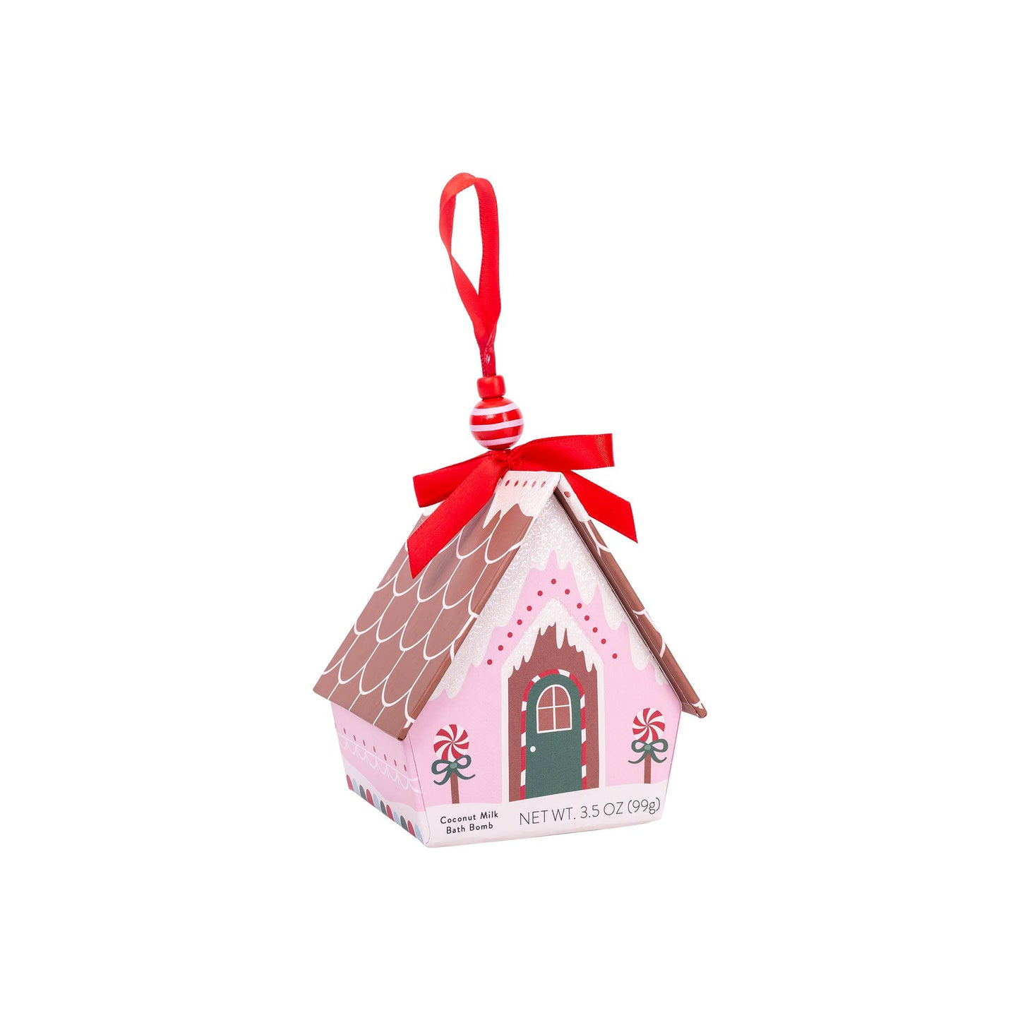 Cait + Co - Bath Bomb Christmas Ornament House - Pink