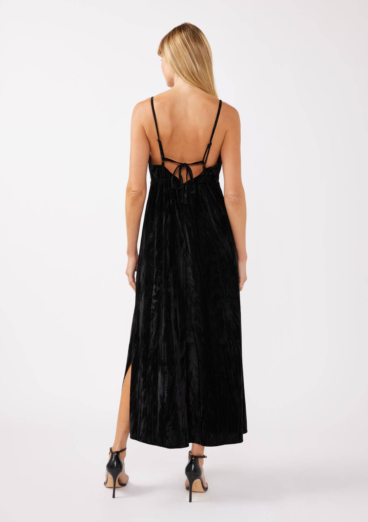 Lovestitch - Spaghetti Strap Embroidered Maxi Dress