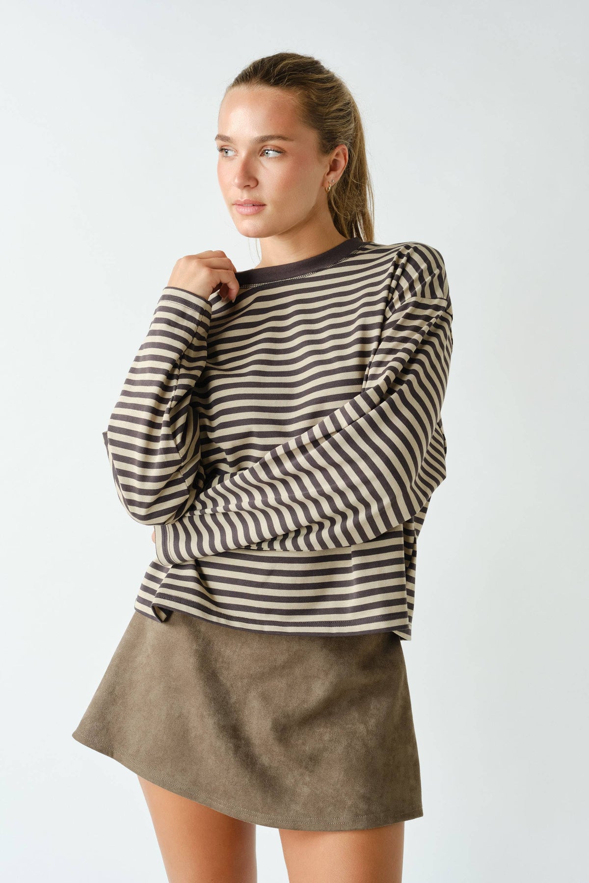 Mono B - Horizon Striped Long-Sleeve Tee