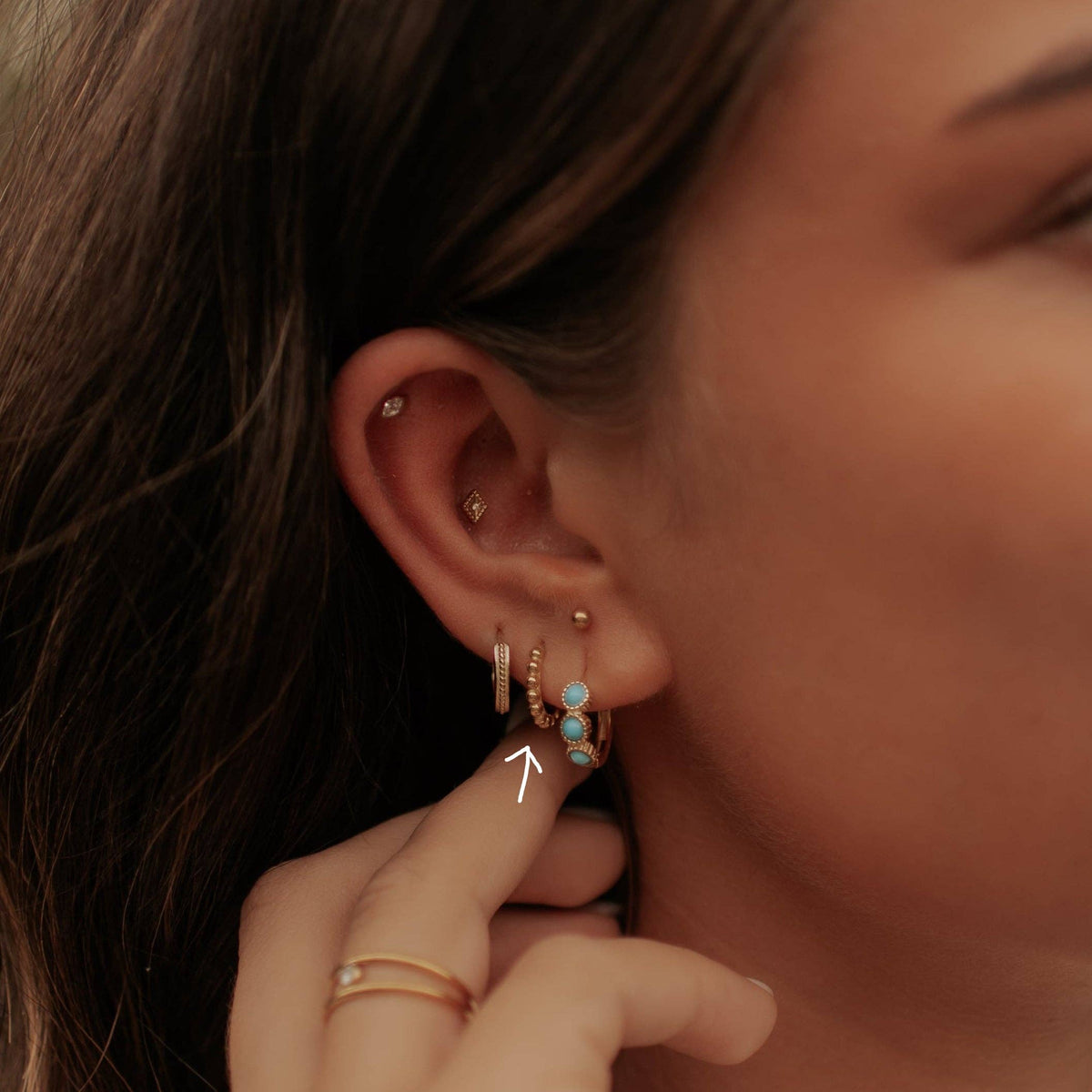 Mauve Jewelry Co. - Goldie Dot Hoops