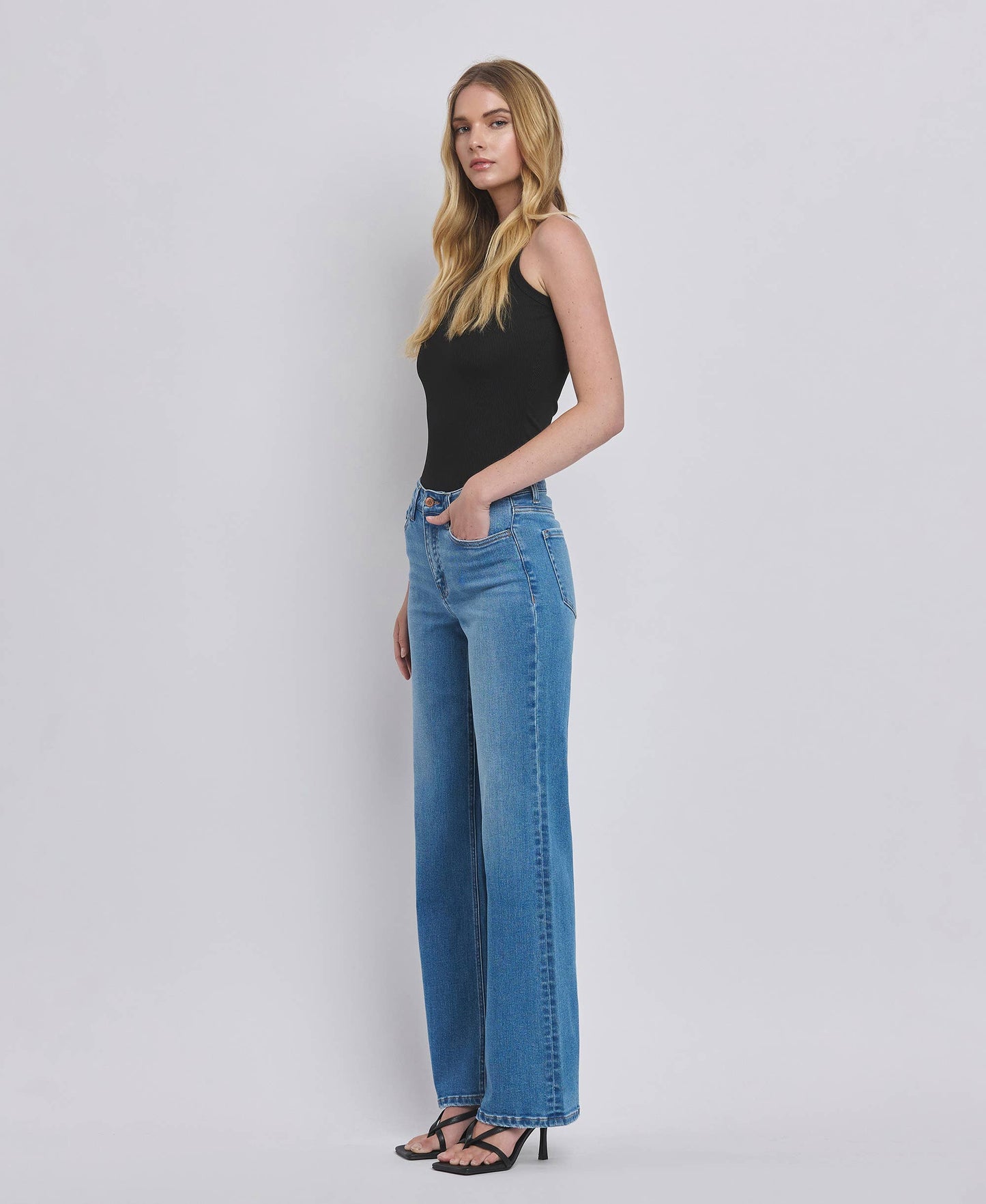 FLYING MONKEY - HIGH RISE WIDE JEANS