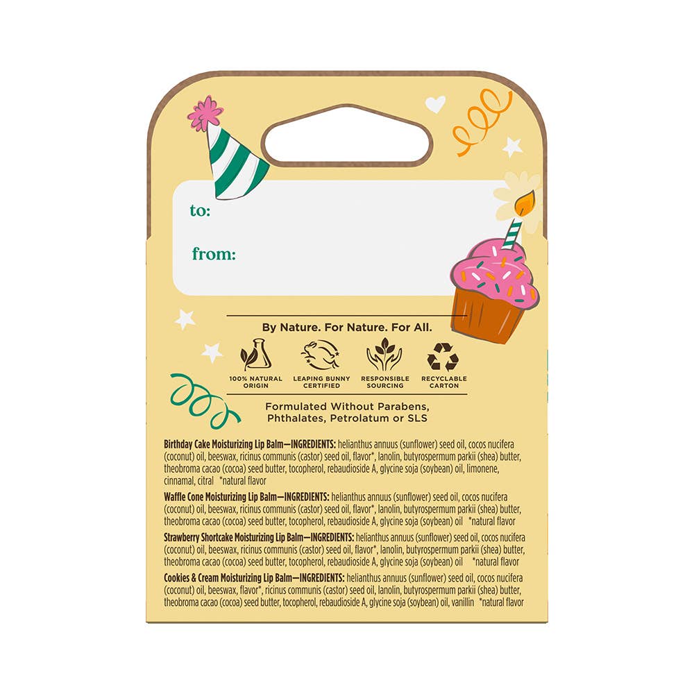 Burt's Bees - Birthday Cake Moisturizing Lip Balm With Beeswax Blister Box