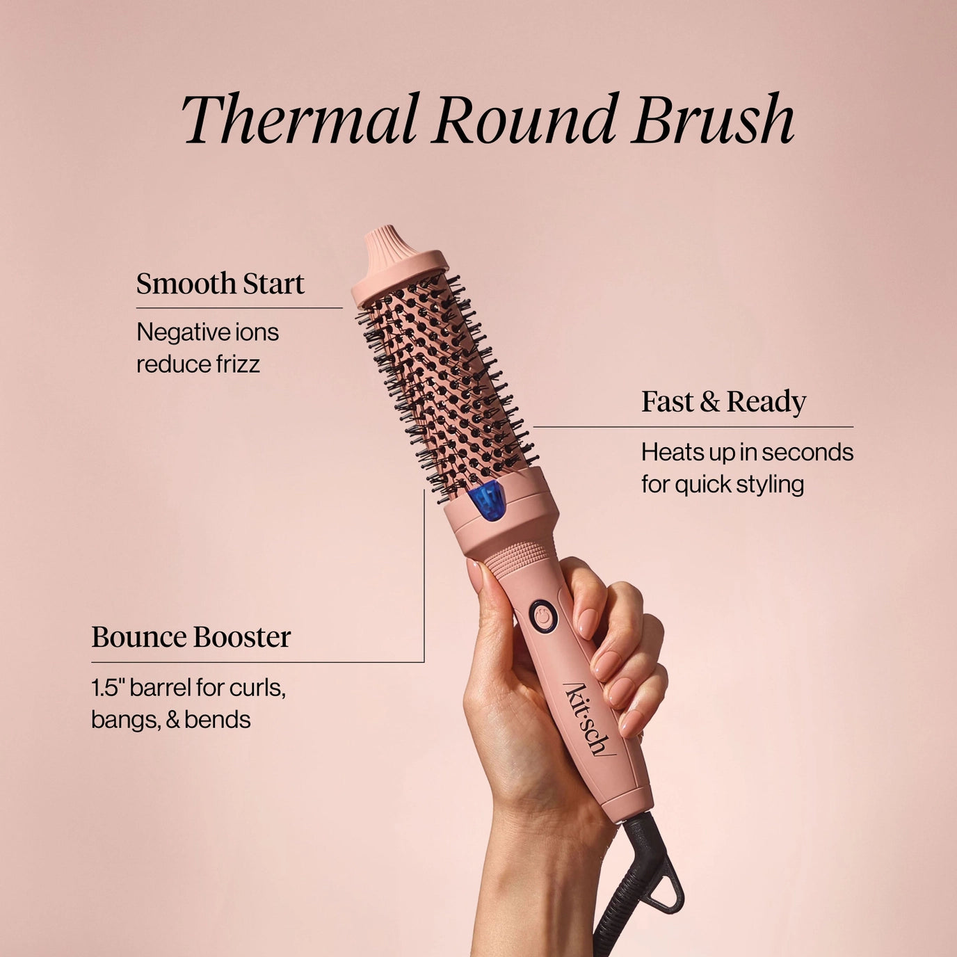 Kitsch - 1.5" Medium Thermal Round Brush