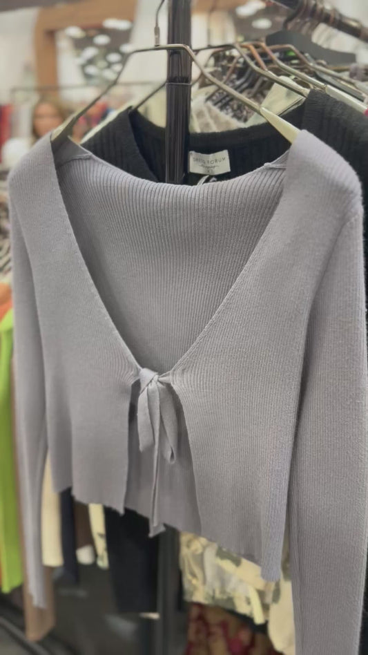 Dress Forum outerwear-tie front sweater